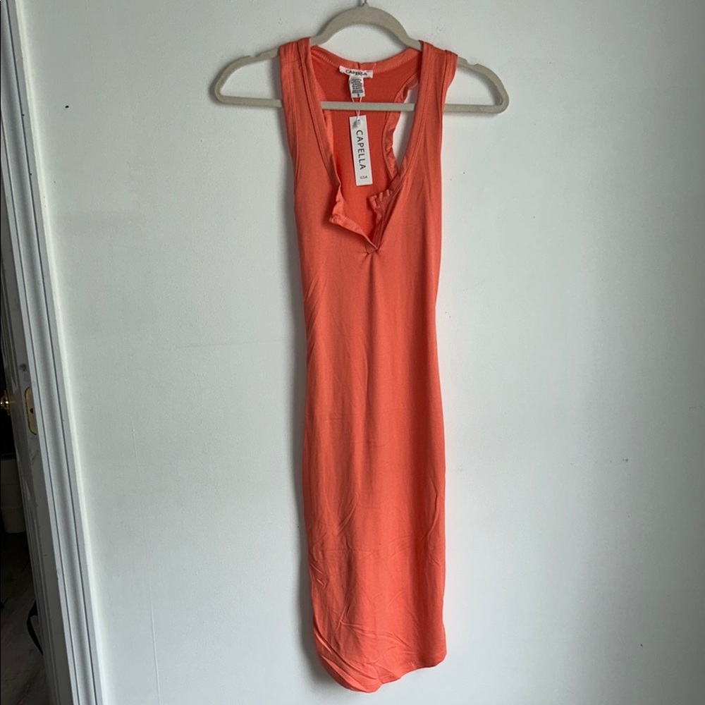 CAPELLA Coral‎ Sleeveless Midi Dress